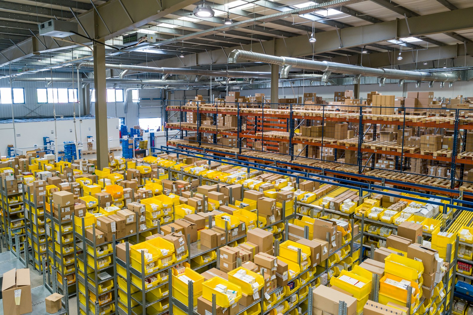 Centro de operación de una empresa de paquetería
